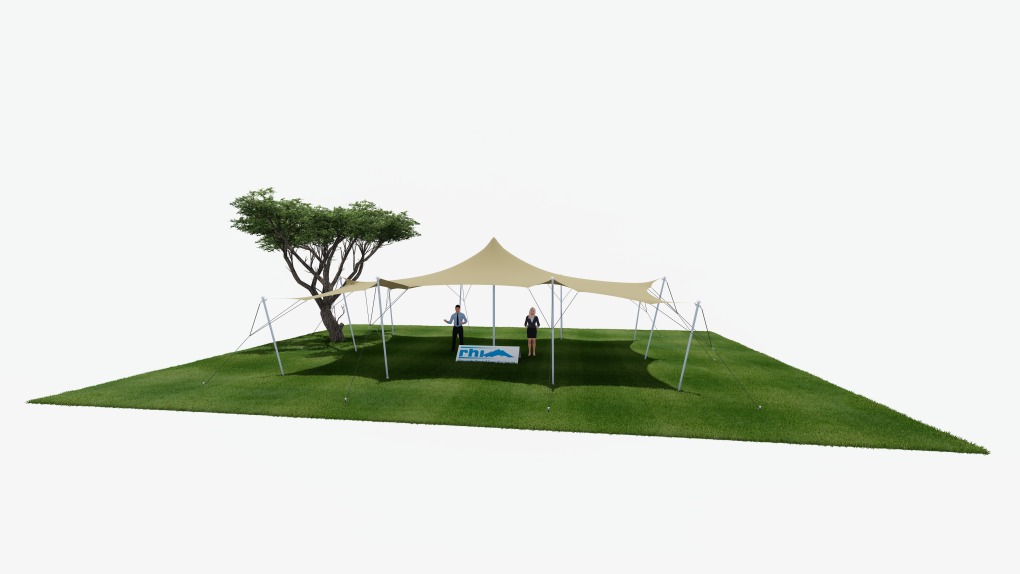 RHI tente stretch 5 m x 5 m flottant