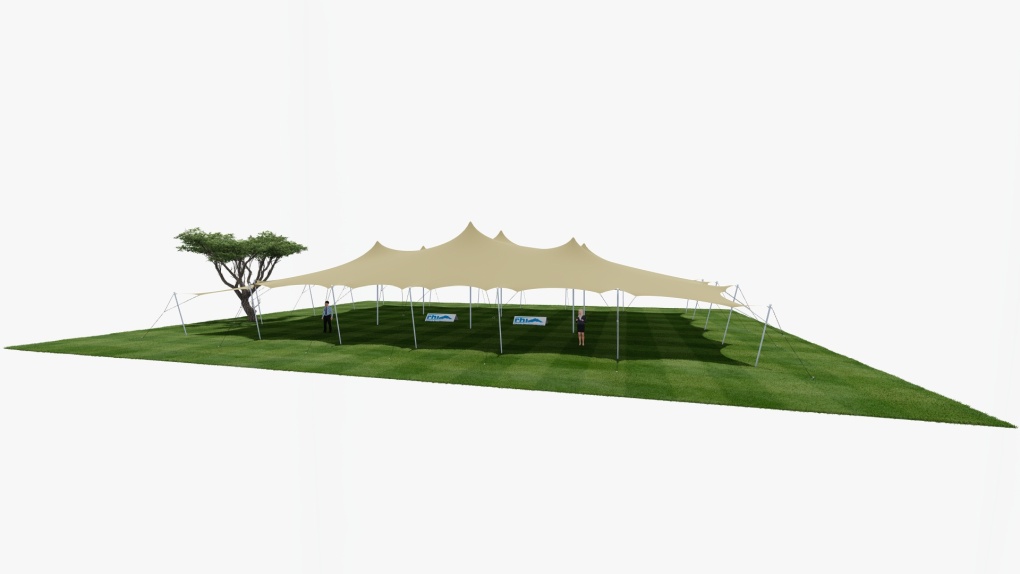 RHI tente stretch 5 m x 18 m flottant