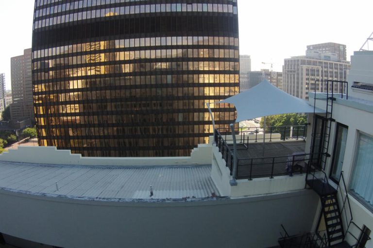 RHI a medida Carpa Tensada ático CBD gris