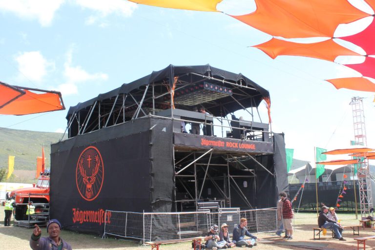 RHI « tente stretch » : bâche d'ingénieur du son pour festival, 5 m x 10 m, noire