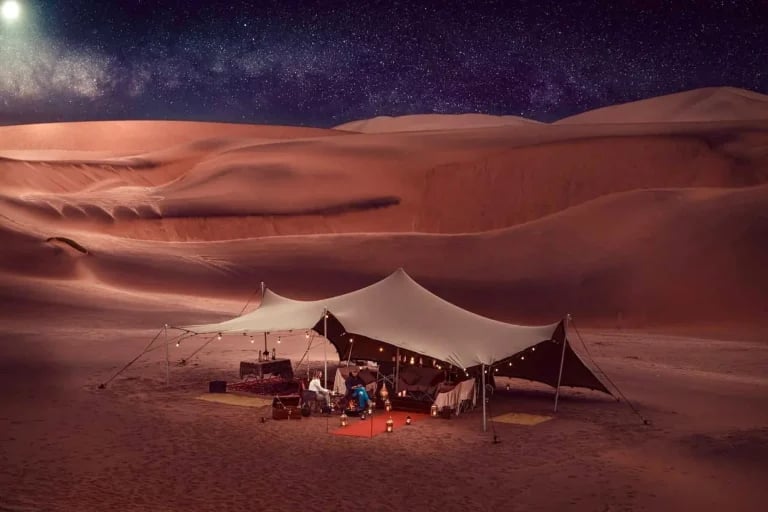 Structure panoramique en plein air « RHI desert » d'tente stretch