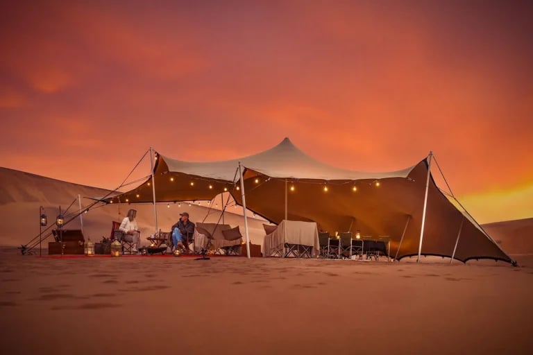 Structure panoramique en plein air « RHI desert » d'tente stretch