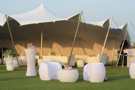 COCKTAIL FUCTION 10.5X15 STRETCH TENT WHITE DAY TIME
