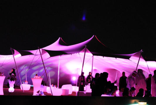 COCKTAIL FUNCTION 10.5X15 STRETCH TENT WHITE NIGHT TIME